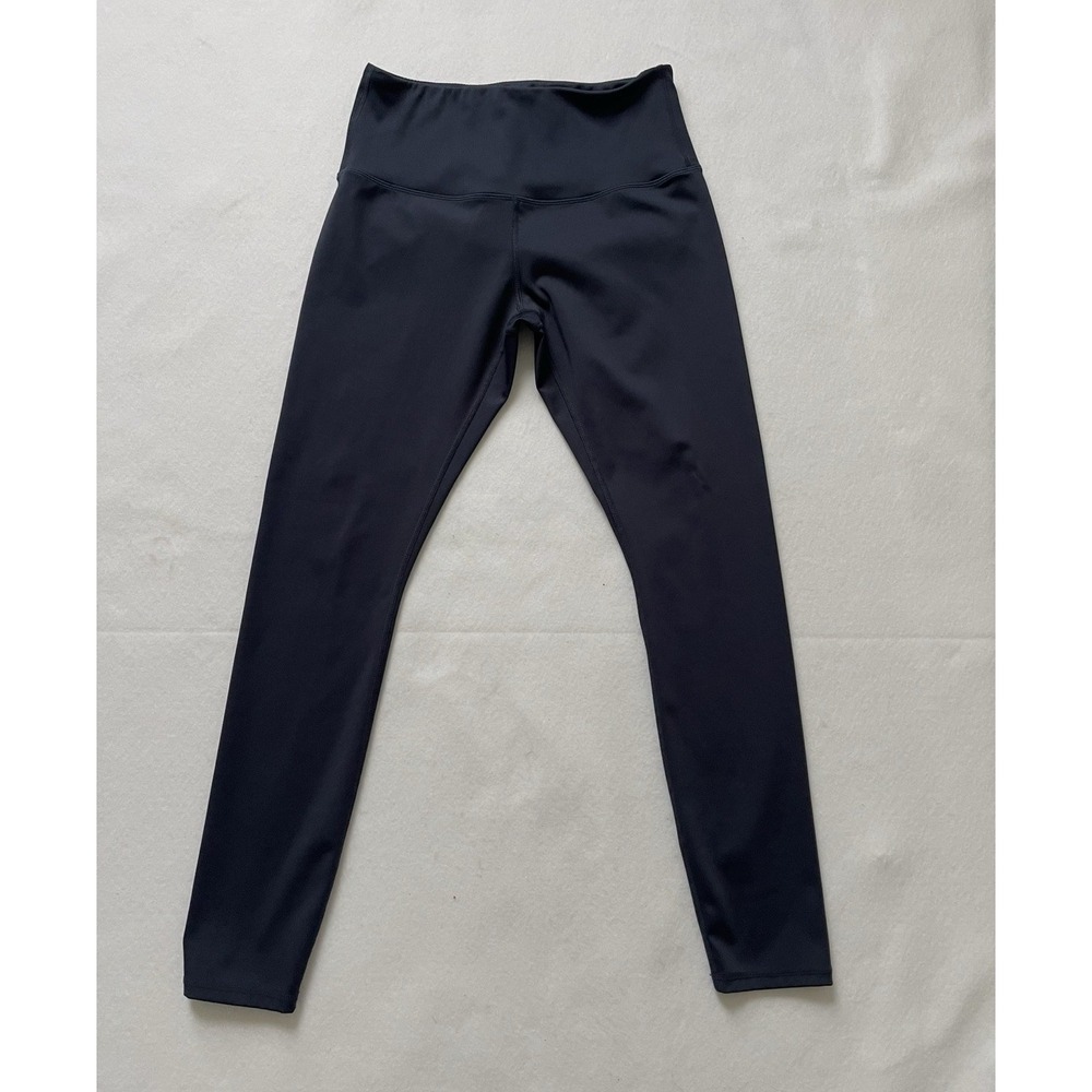 LegEnd Women's Black Solid Jegging Leggings M Polyester Spandex Logo Accent